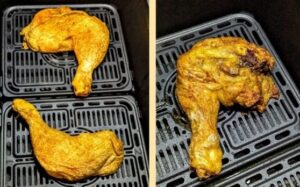 Cuisses de poulet épicées croustillantes cuites dans un Air Fryer